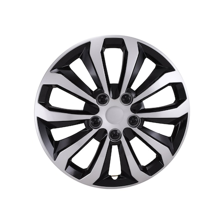 Coast2Coast WHEEL COVER, WC 10 SPOKE, SIL/BLK 16, SET OF 4 106116SB